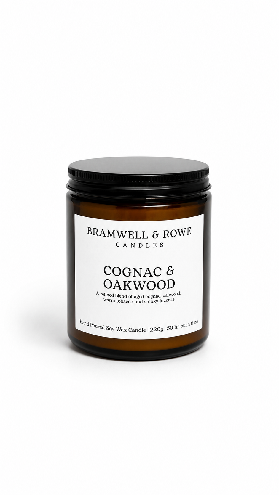 cognac_and_oakwood_hand_poured_soy_wax_candle black lid