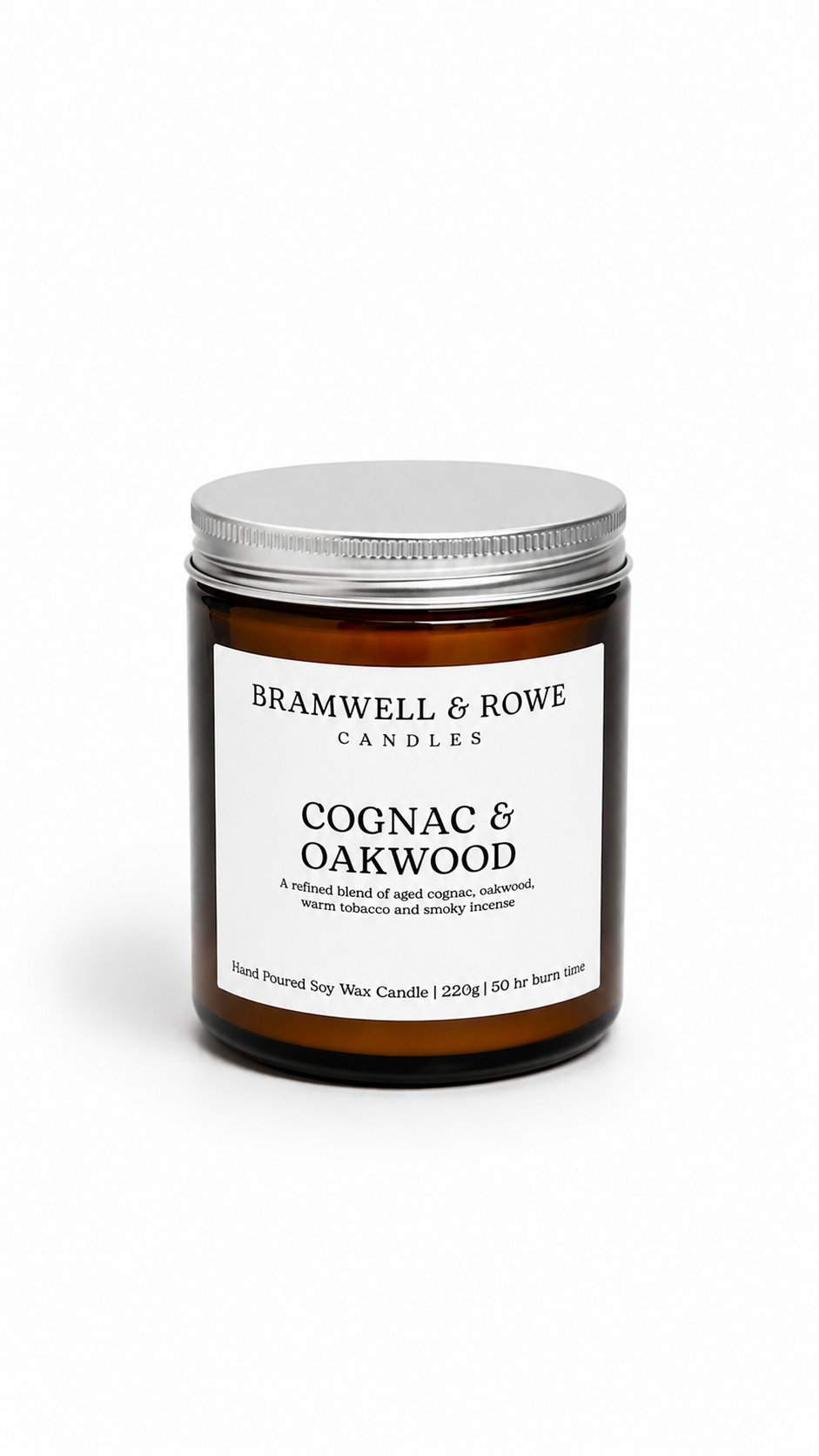 cognac_and_oakwood_hand_poured_soy_wax_candle and sliver lid